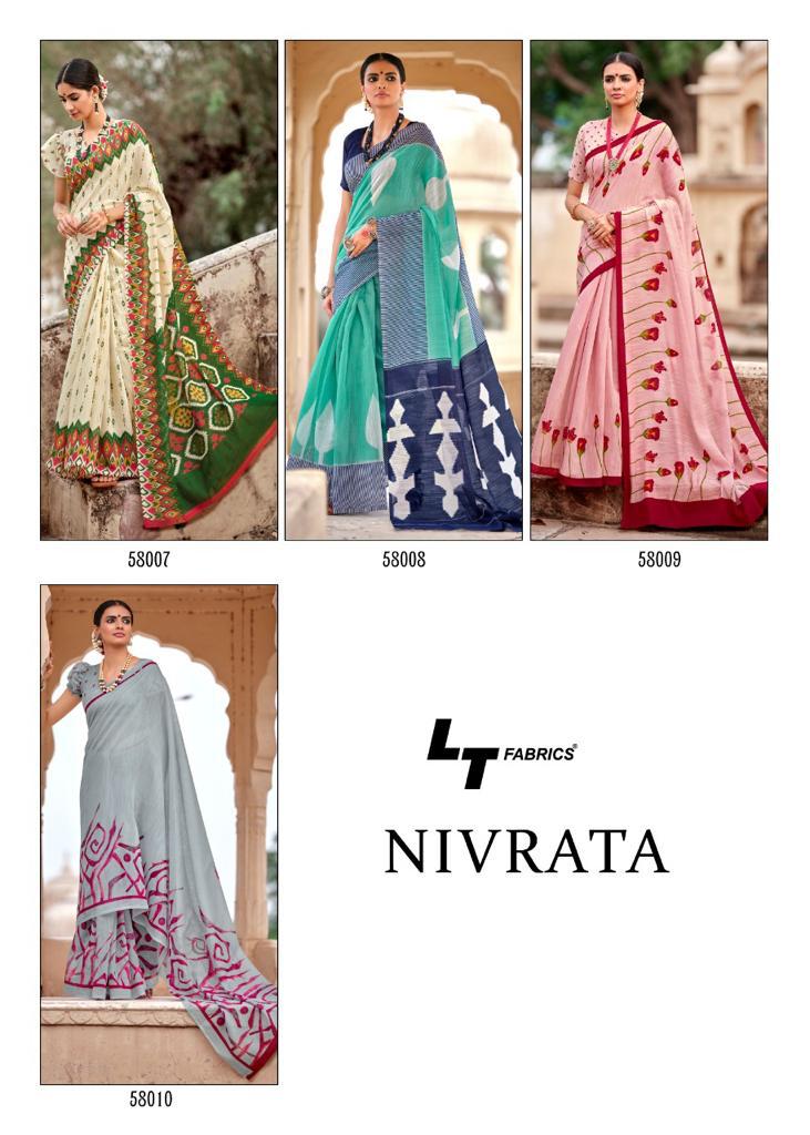 Lt Nivrata Silk Regular Casual Wear Printed Cotton Silk Sarees Collection
